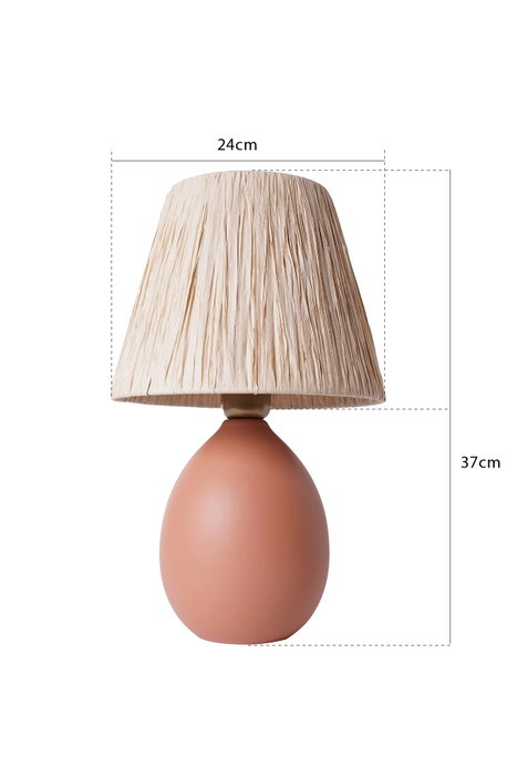 Opviq Lámpara de Mesa de Cerámica Naranja YL524